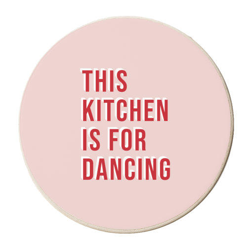 This Kitchen Is For Dancing Typography - personalised beer coaster by Kind of Simple Designs