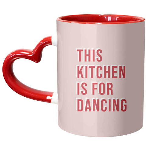 This Kitchen Is For Dancing Typography - unique mug by Kind of Simple Designs