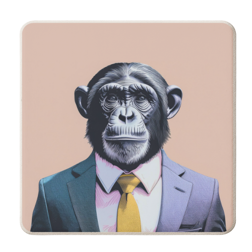 This Monkey Means Business - personalised beer coaster by Adam Regester