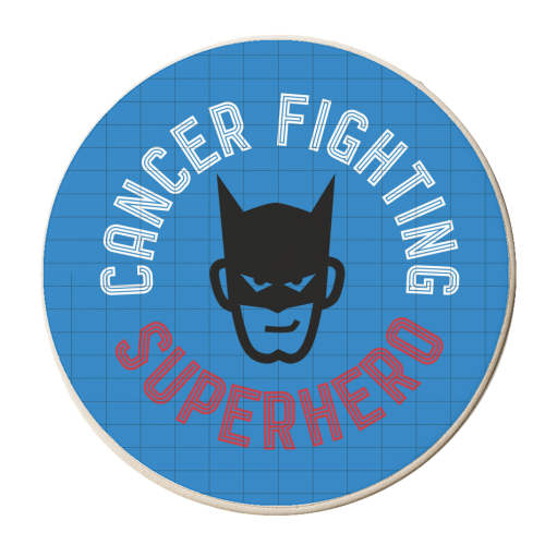 This Superhero fought Cancer! - personalised beer coaster by Mad Philomena