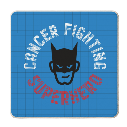 This Superhero fought Cancer! - personalised beer coaster by Mad Philomena