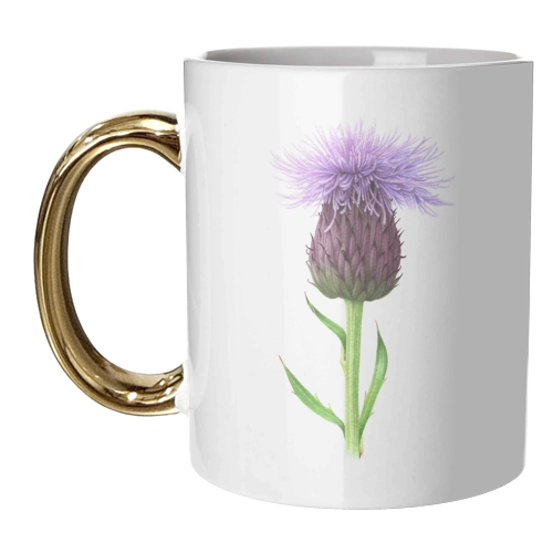 Thistle - unique mug by She Walks She Paints