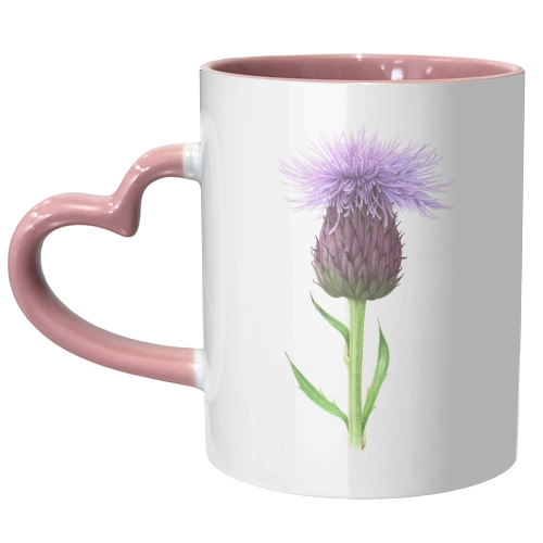 Thistle - unique mug by She Walks She Paints