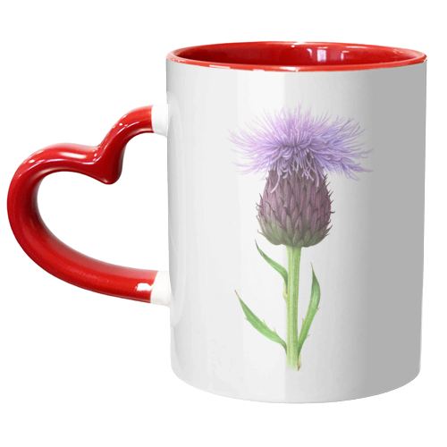 Thistle - unique mug by She Walks She Paints