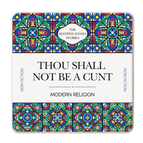 Thou Shall Not Be a Cunt - personalised beer coaster by Ms Doodle