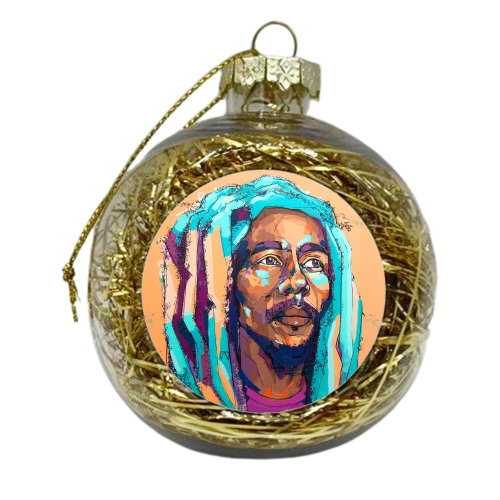 Thoughtful Bob - xmas bauble by Laura Selevos