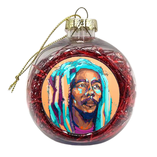 Thoughtful Bob - xmas bauble by Laura Selevos