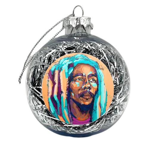 Thoughtful Bob - xmas bauble by Laura Selevos