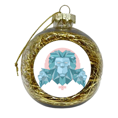 Three Lions - xmas bauble by Will Garman