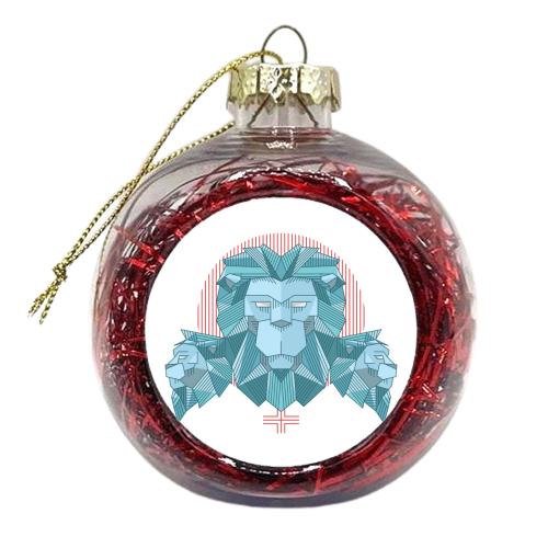 Three Lions - xmas bauble by Will Garman