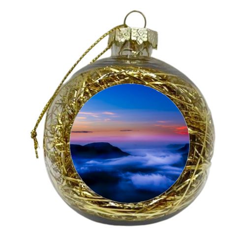 Three Sisters Sunrise 01  - xmas bauble by Shannon Sheridan