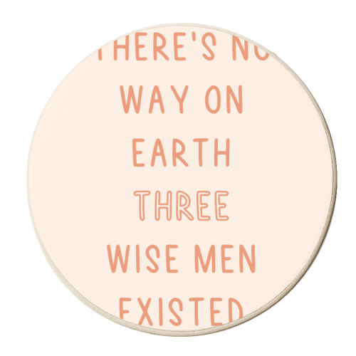 Three Wise Men - personalised beer coaster by Pink and Pip