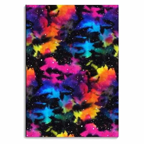 Tie Dye Rainbow Galaxy - personalised A4, A5, A6 notebook by Kirsten Star