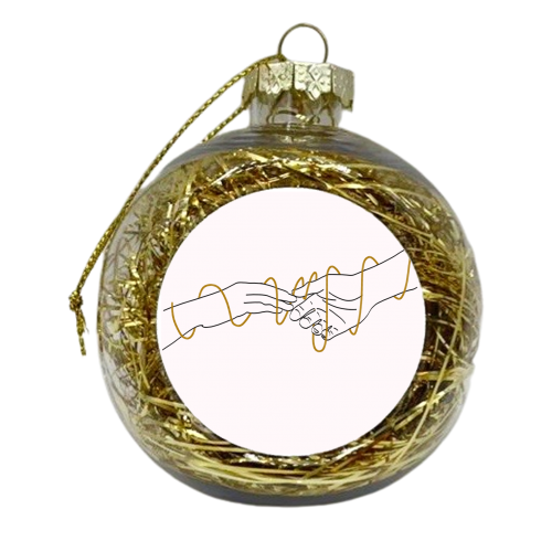 Tied Together - xmas bauble by Pink and Pip