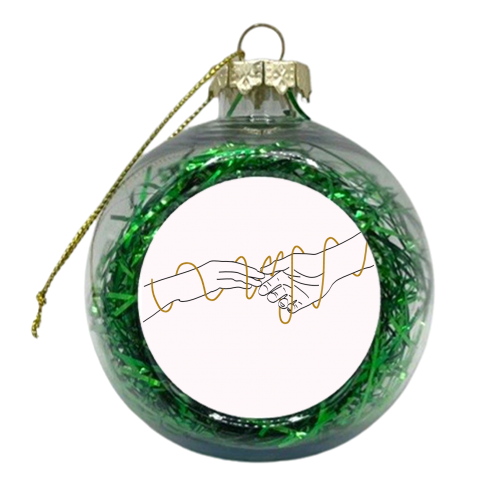 Tied Together - xmas bauble by Pink and Pip