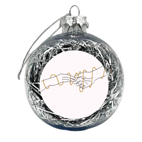 Tied Together - xmas bauble by Pink and Pip