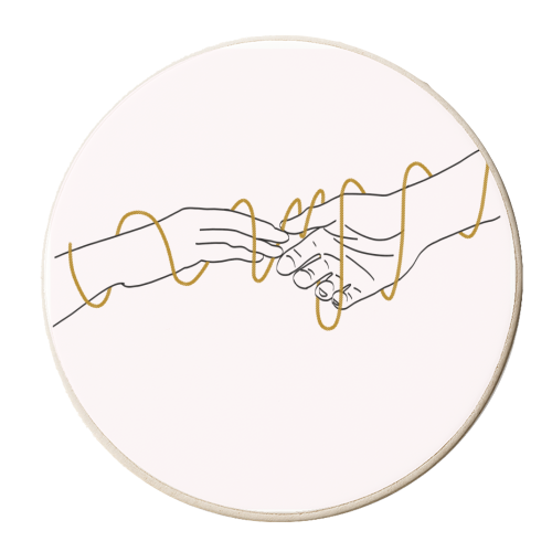 Tied Together - personalised beer coaster by Pink and Pip