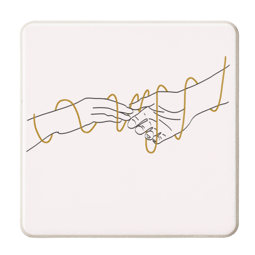 Tied Together - personalised beer coaster by Pink and Pip