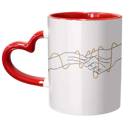 Tied Together - unique mug by Pink and Pip