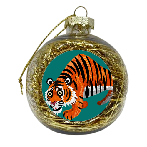 tiger - xmas bauble by ainsley wilson