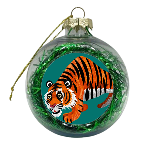 tiger - xmas bauble by ainsley wilson