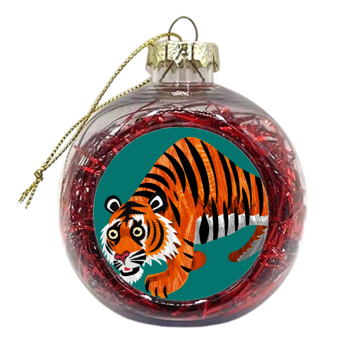 tiger - xmas bauble by ainsley wilson