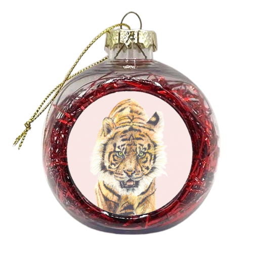 Tiger - xmas bauble by Rachel Foreman