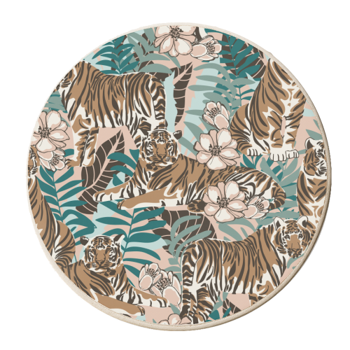 Tiger Garden - personalised beer coaster by Claudia Spanò