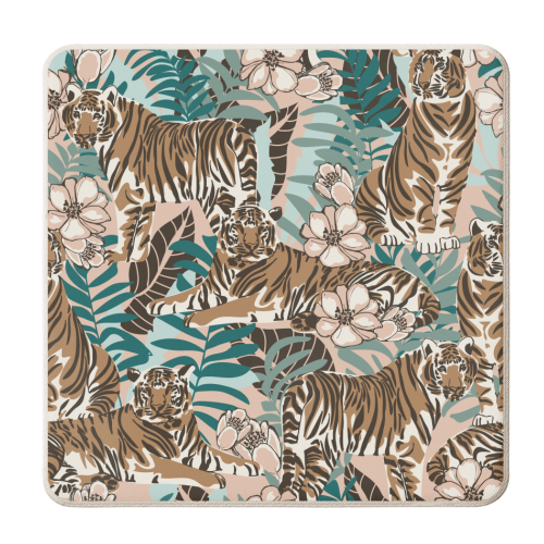 Tiger Garden - personalised beer coaster by Claudia Spanò