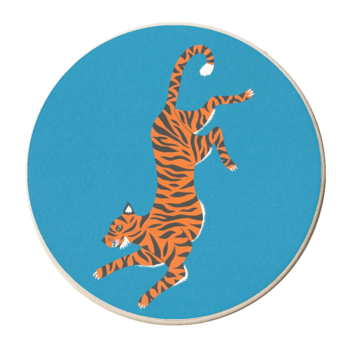 Tiger - personalised beer coaster by Yazmin Brooks