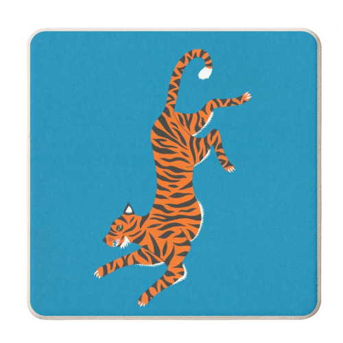 Tiger - personalised beer coaster by Yazmin Brooks