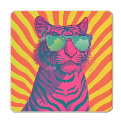 Tiger Power - personalised beer coaster by DejaReve