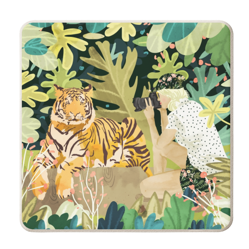 Tiger Sighting - personalised beer coaster by Uma Prabhakar Gokhale