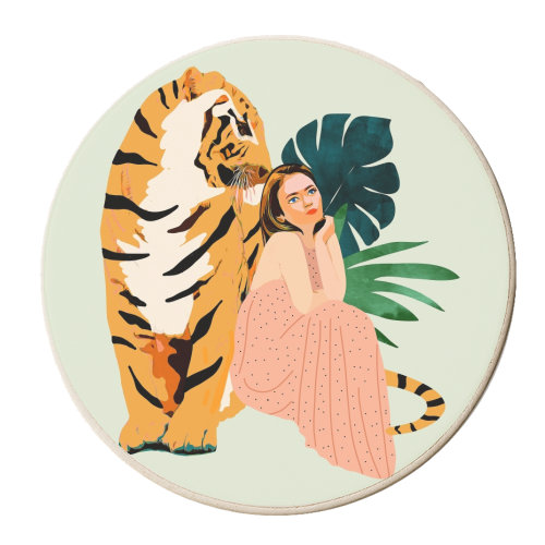 Tiger Spirit - personalised beer coaster by Uma Prabhakar Gokhale