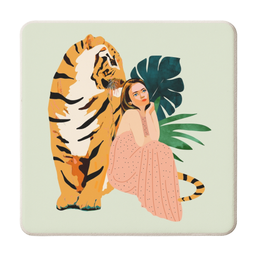 Tiger Spirit - personalised beer coaster by Uma Prabhakar Gokhale