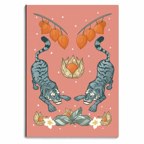 Tiger Tiger is Pink and Blue - personalised A4, A5, A6 notebook by Ink and Tot