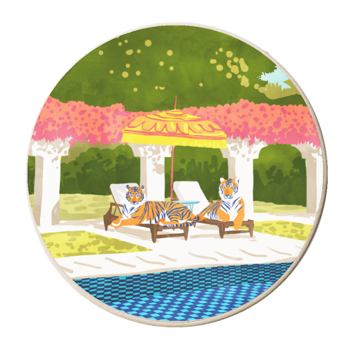 Tiger Vacay - personalised beer coaster by Uma Prabhakar Gokhale