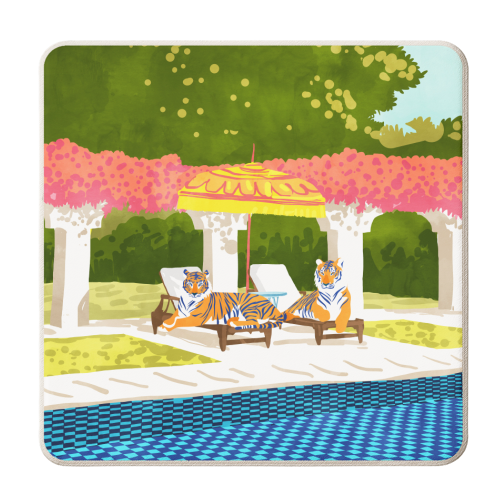 Tiger Vacay - personalised beer coaster by Uma Prabhakar Gokhale