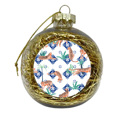 Tigers in Morocco - xmas bauble by Uma Prabhakar Gokhale