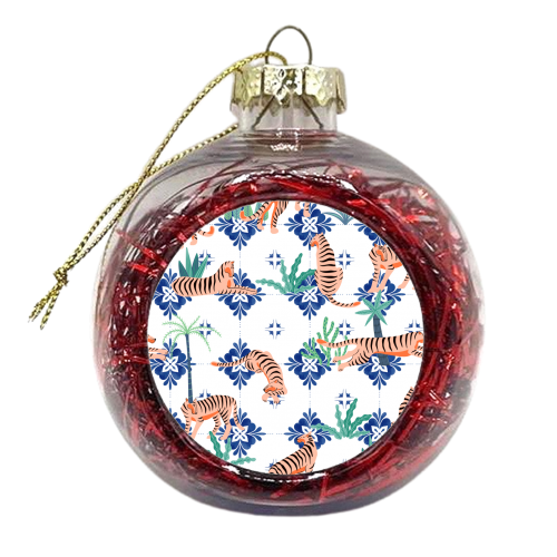Tigers in Morocco - xmas bauble by Uma Prabhakar Gokhale