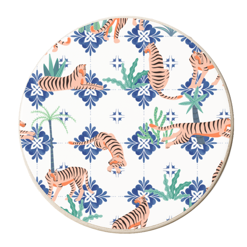Tigers in Morocco - personalised beer coaster by Uma Prabhakar Gokhale