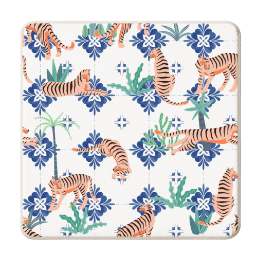 Tigers in Morocco - personalised beer coaster by Uma Prabhakar Gokhale