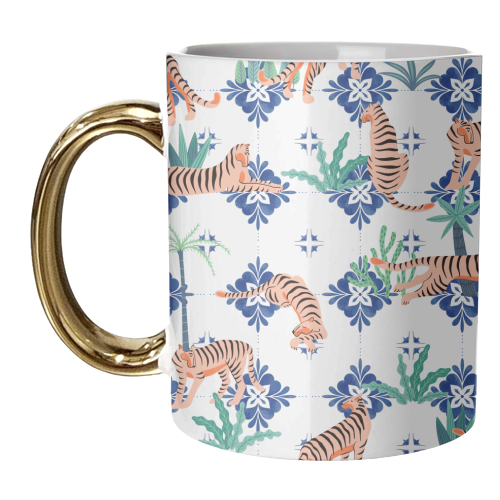 Tigers in Morocco - unique mug by Uma Prabhakar Gokhale