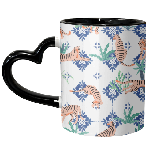 Tigers in Morocco - unique mug by Uma Prabhakar Gokhale