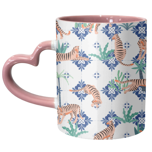 Tigers in Morocco - unique mug by Uma Prabhakar Gokhale
