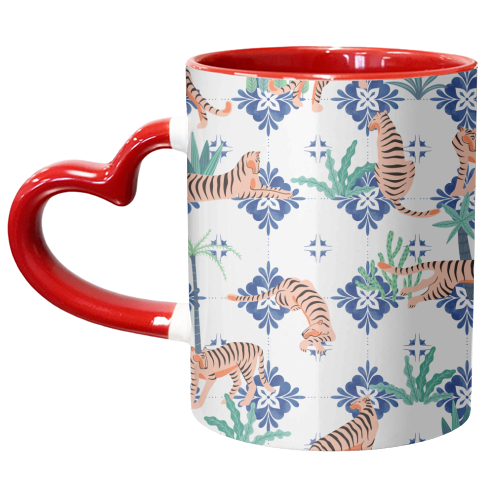 Tigers in Morocco - unique mug by Uma Prabhakar Gokhale