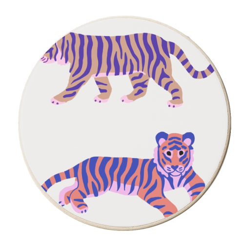 Tigers - personalised beer coaster by Catalina Williams