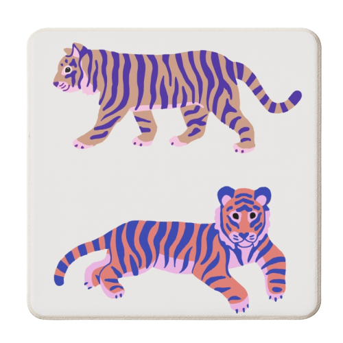 Tigers - personalised beer coaster by Catalina Williams