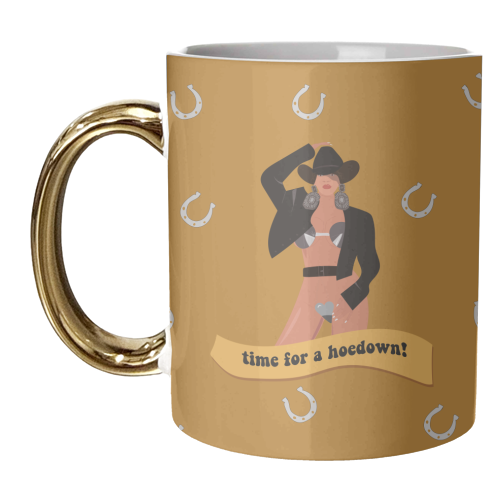 Time For A Hoedown - Beyonce's Western Era - unique mug by Laura Lonsdale