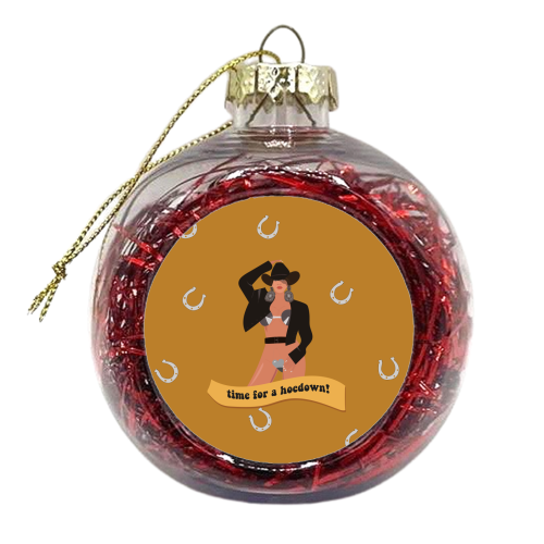 Time For A Hoedown - Beyonce's Western Era - xmas bauble by Laura Lonsdale